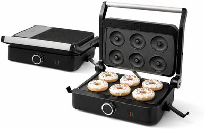 Professional 8-Cavity Mini Doughnut Maker – 750W Non-Stick Electric Donut Machine