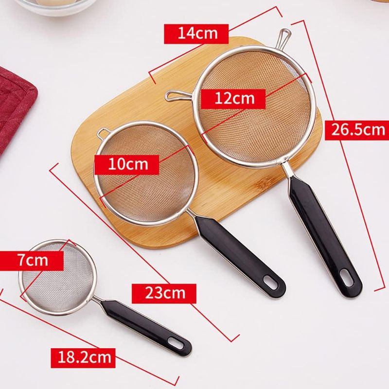 Stainless Steel Kitchen Strainer with Thickened Handle