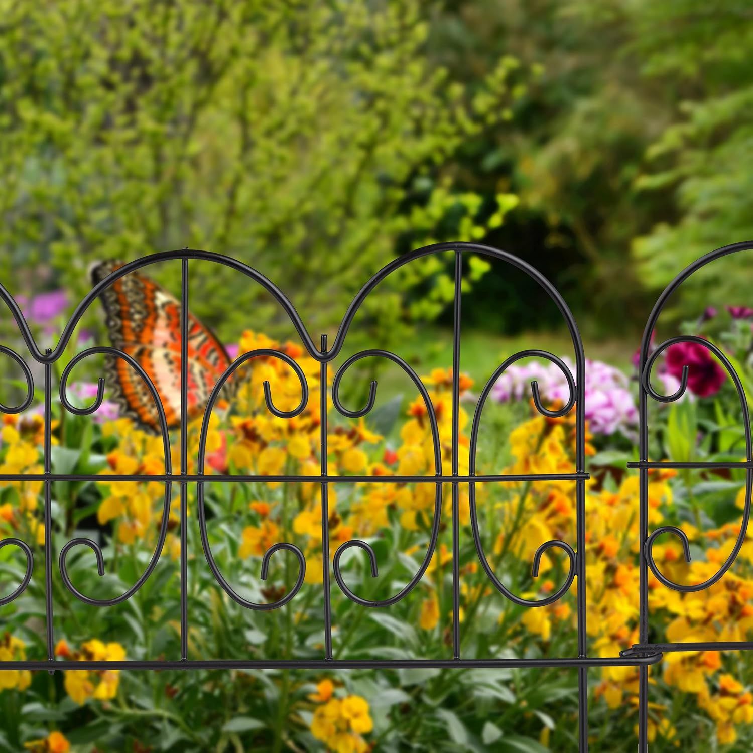 Garden Fence Metal Lawn Edging 4 Panels