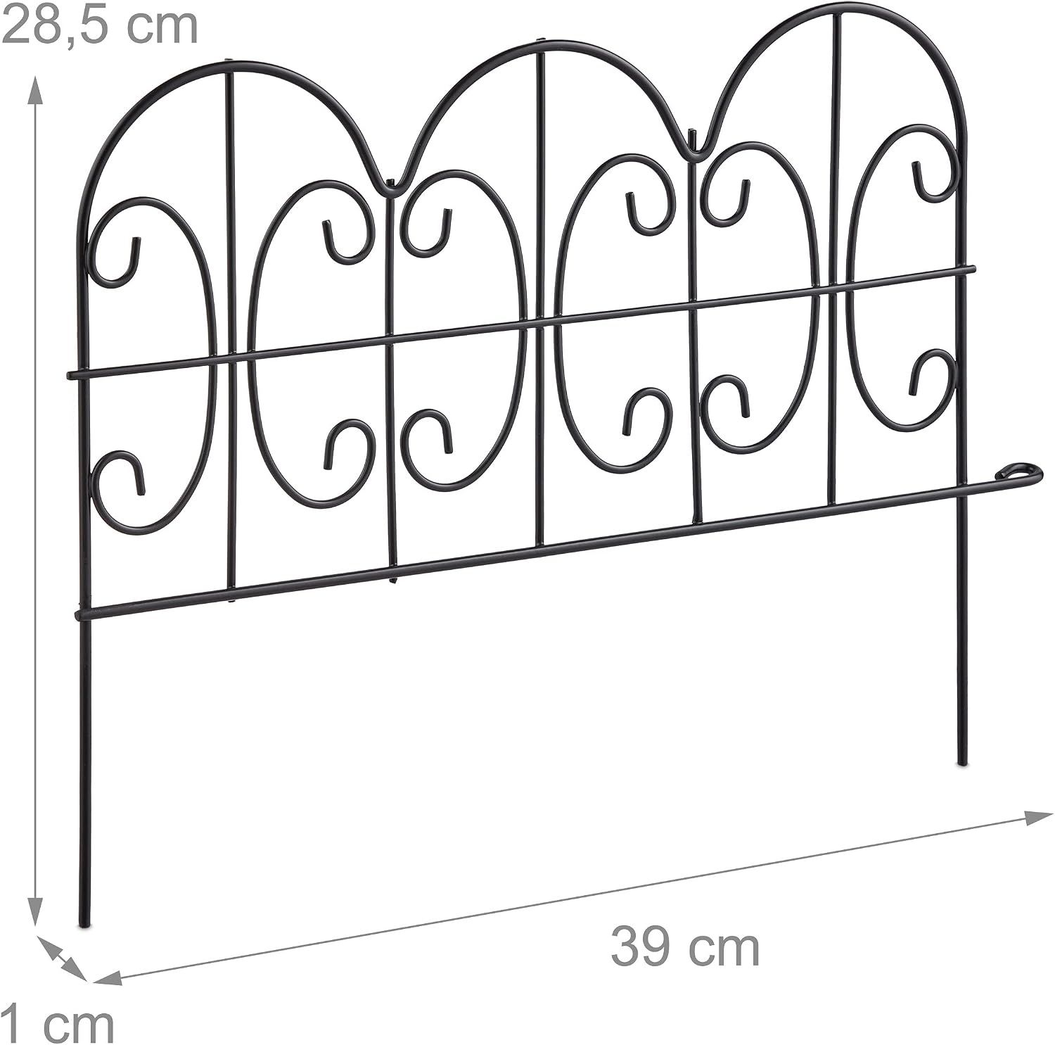 Garden Fence Metal Lawn Edging 4 Panels