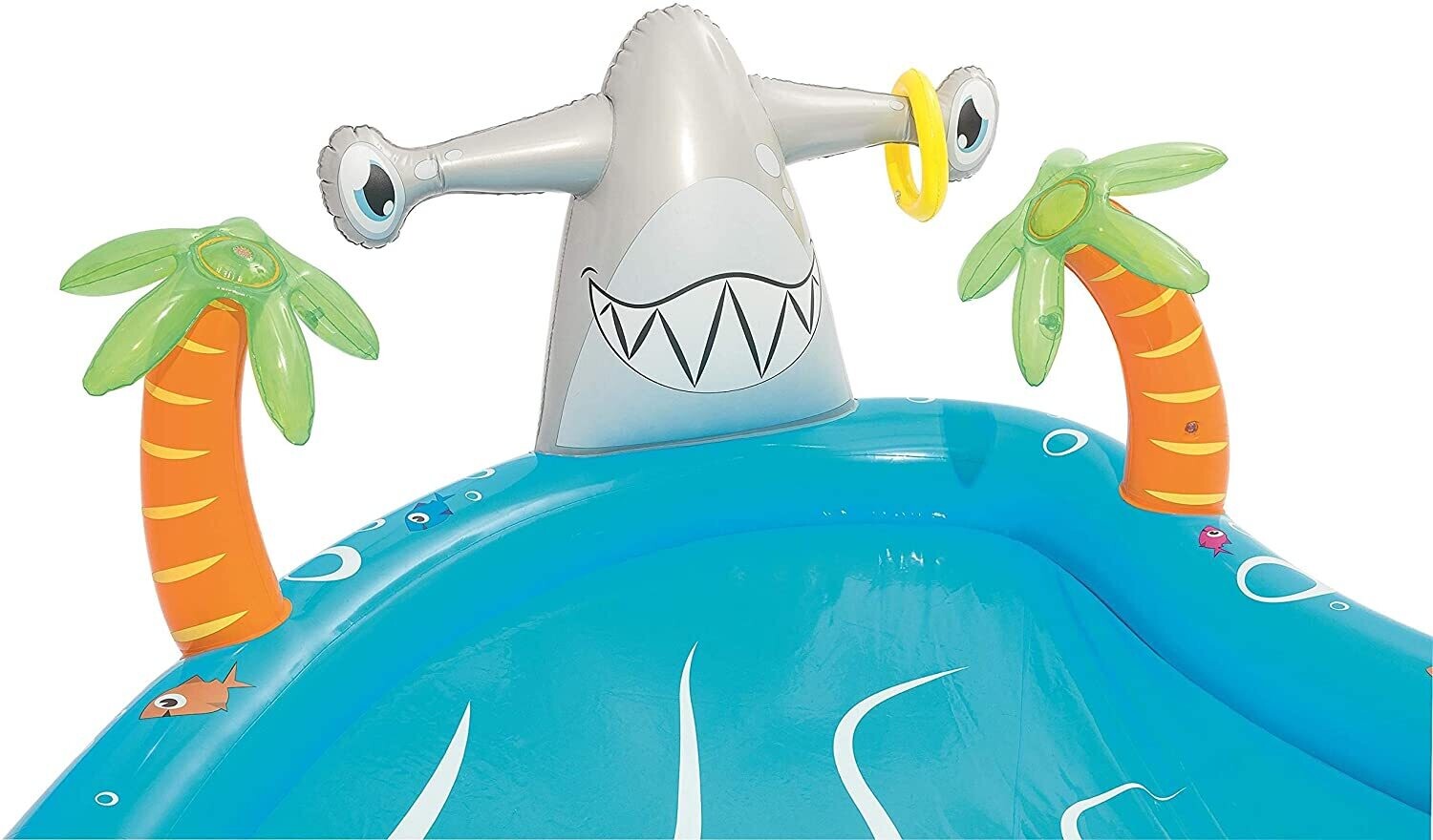 Sea Water Inflatable Kids Paddling Pool with Slide &amp; Play Accessories – 280 × 257 × 87 cm