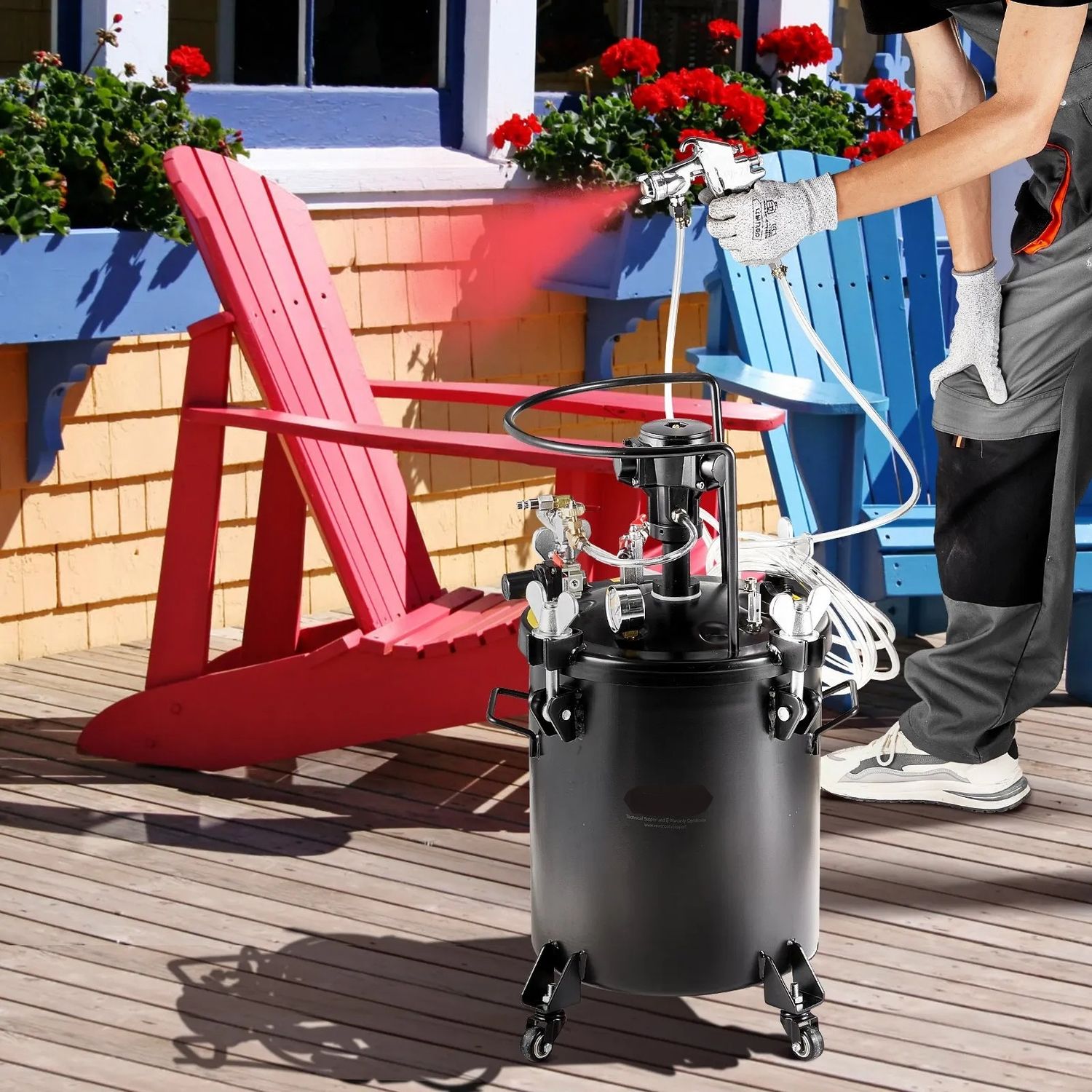 30L Pressure Paint Pot Tank with Spray Gun