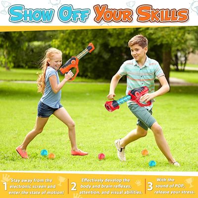 Kids Foam Ball Blaster Toy with 36 Balls, Indoor Outdoor Shooting Game, Ages 6+, Red/Orange