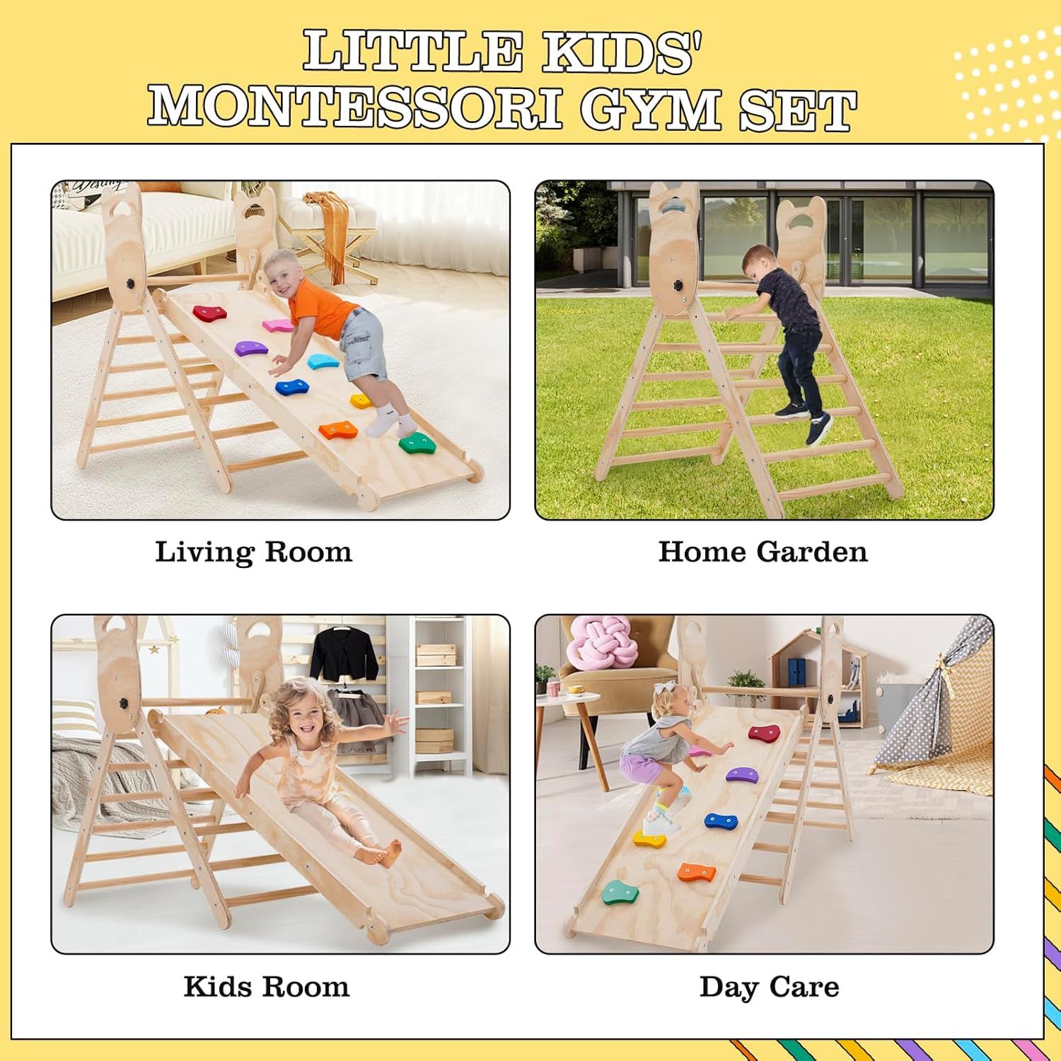 Wooden Climbing Triangle for Sliding and Climbing