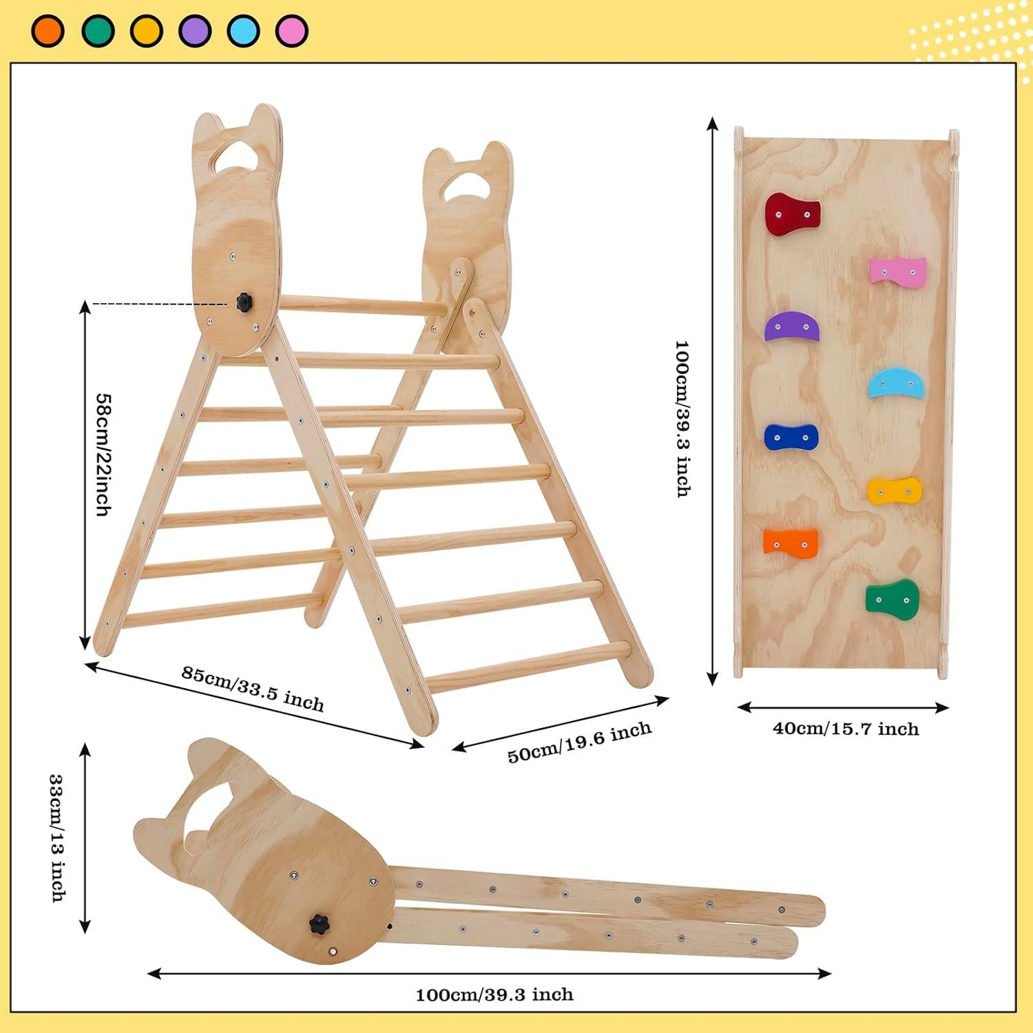 Wooden Climbing Triangle for Sliding and Climbing