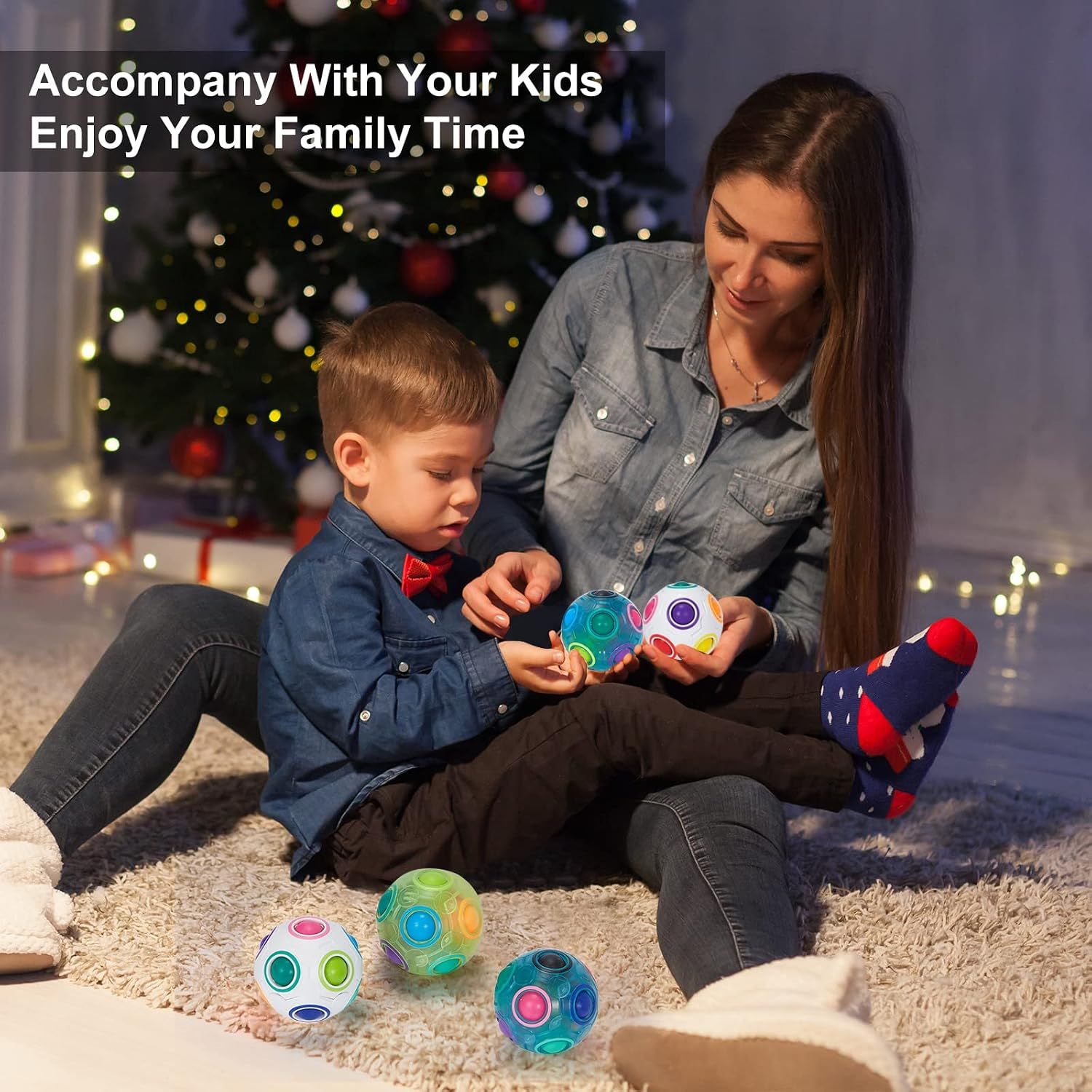 Puzzle Game 3D - Ball - Magic Rainbow Puzzle Ball – 68mm Color Matching Brain Teaser