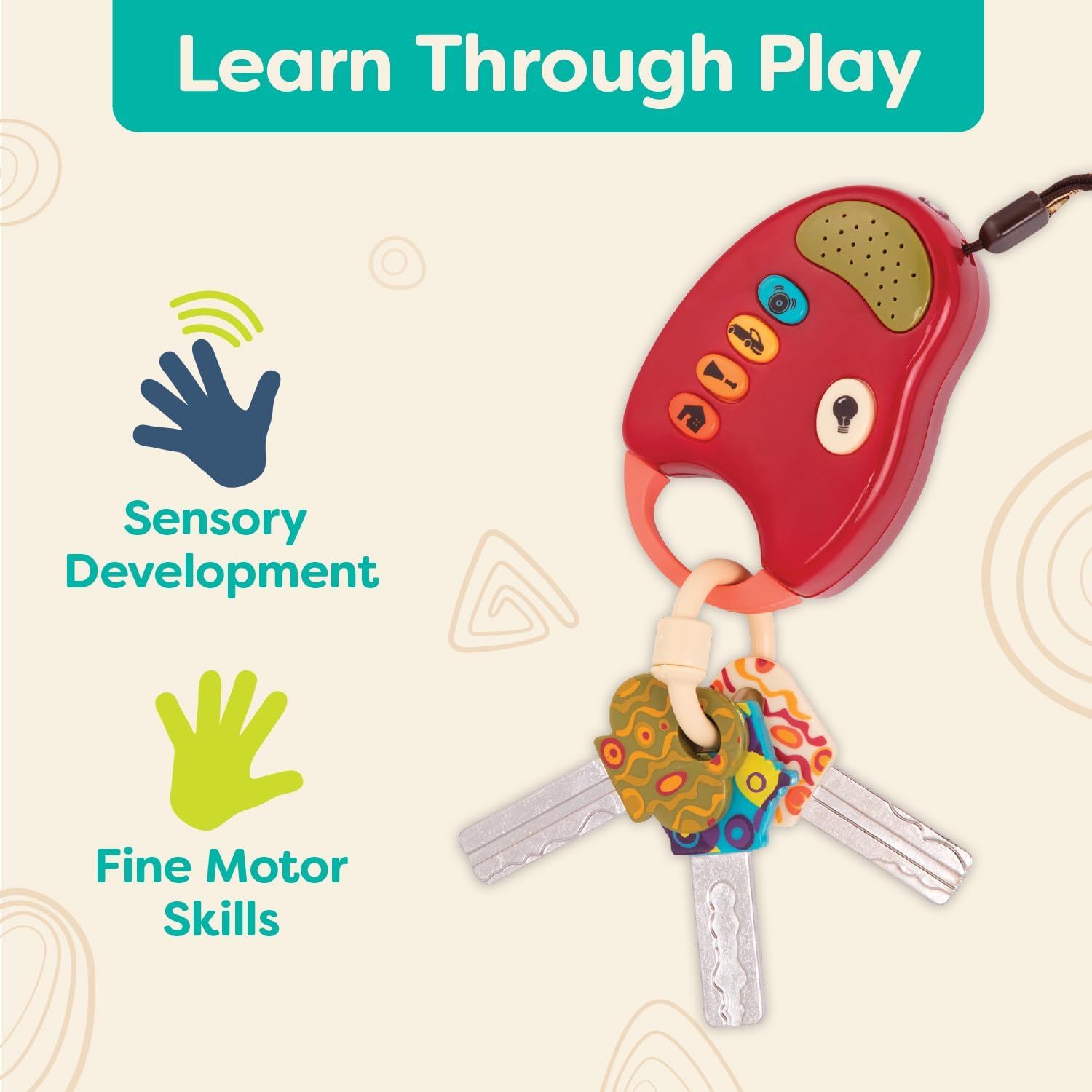 Baby Toy Car Keys with Lights and Sounds