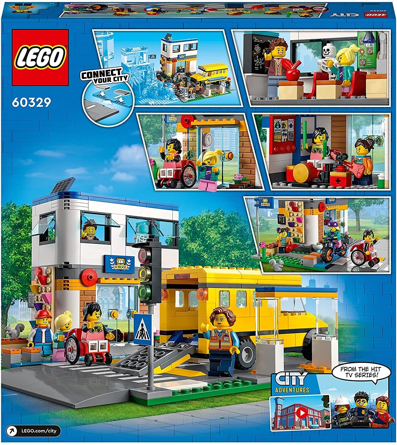 LEGO 60329 City School Day with Bus Toy