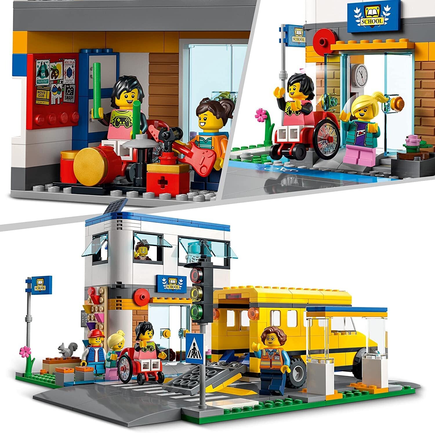 LEGO 60329 City School Day with Bus Toy