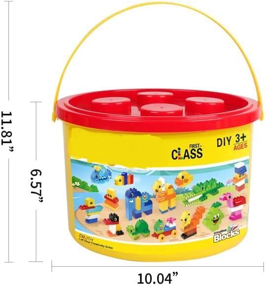 135-Piece Building Blocks Set for Kids, Construction Toy with 15 Animals
