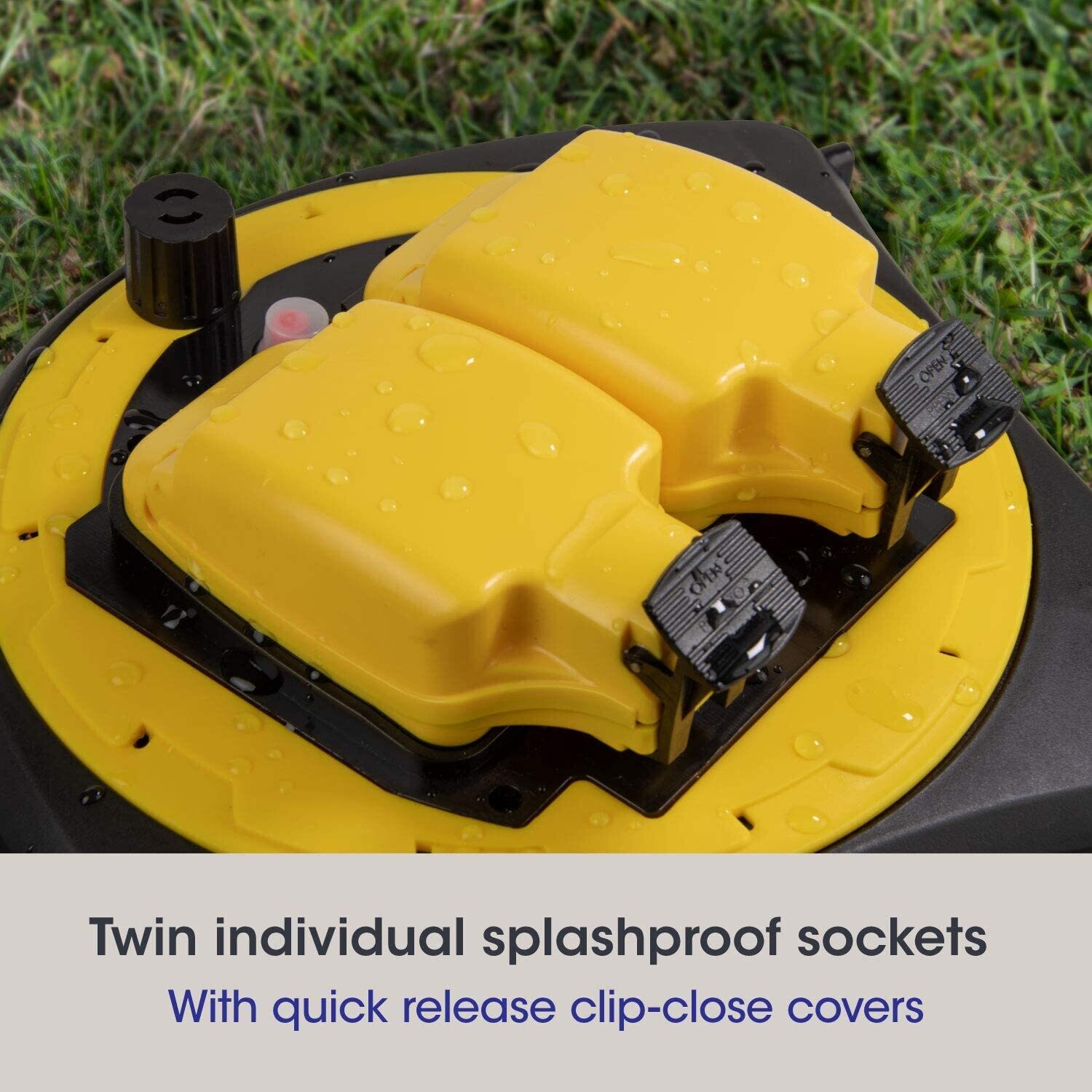 Weatherproof Garden Power Socket 2 Way Case Reel