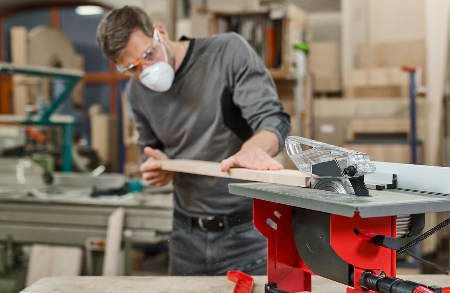 Powerful, Compact, TC-TS 8 I Circular Bench Saw – 800W, 200mm Carbide Blade, 45° Bevel Cutting