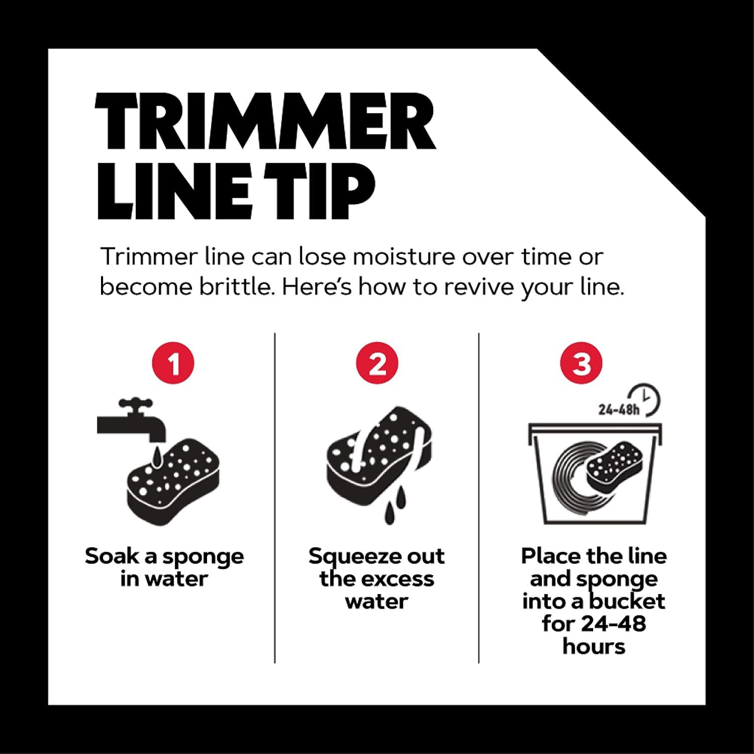 Round Heavy-Duty Trimmer Line, Orange, 2.4mm × 15m Orange Nylon Strimmer Line – Round Trimmer Cord for Grass &amp; Weeds