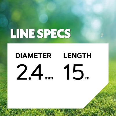 Round Heavy-Duty Trimmer Line, Orange, 2.4mm × 15m Orange Nylon Strimmer Line – Round Trimmer Cord for Grass &amp; Weeds