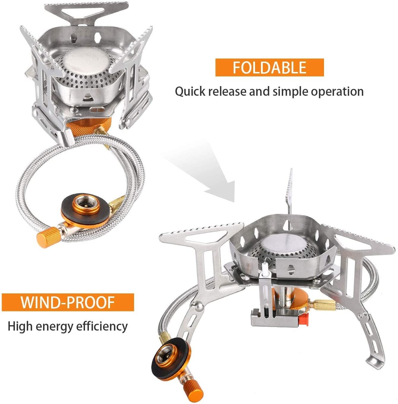 Windproof Gas Stove with Piezo Ignition