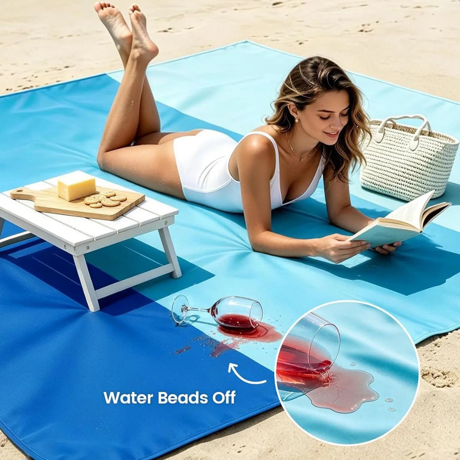 Waterproof Camping and Picnic Blanket 110 x 160 cm