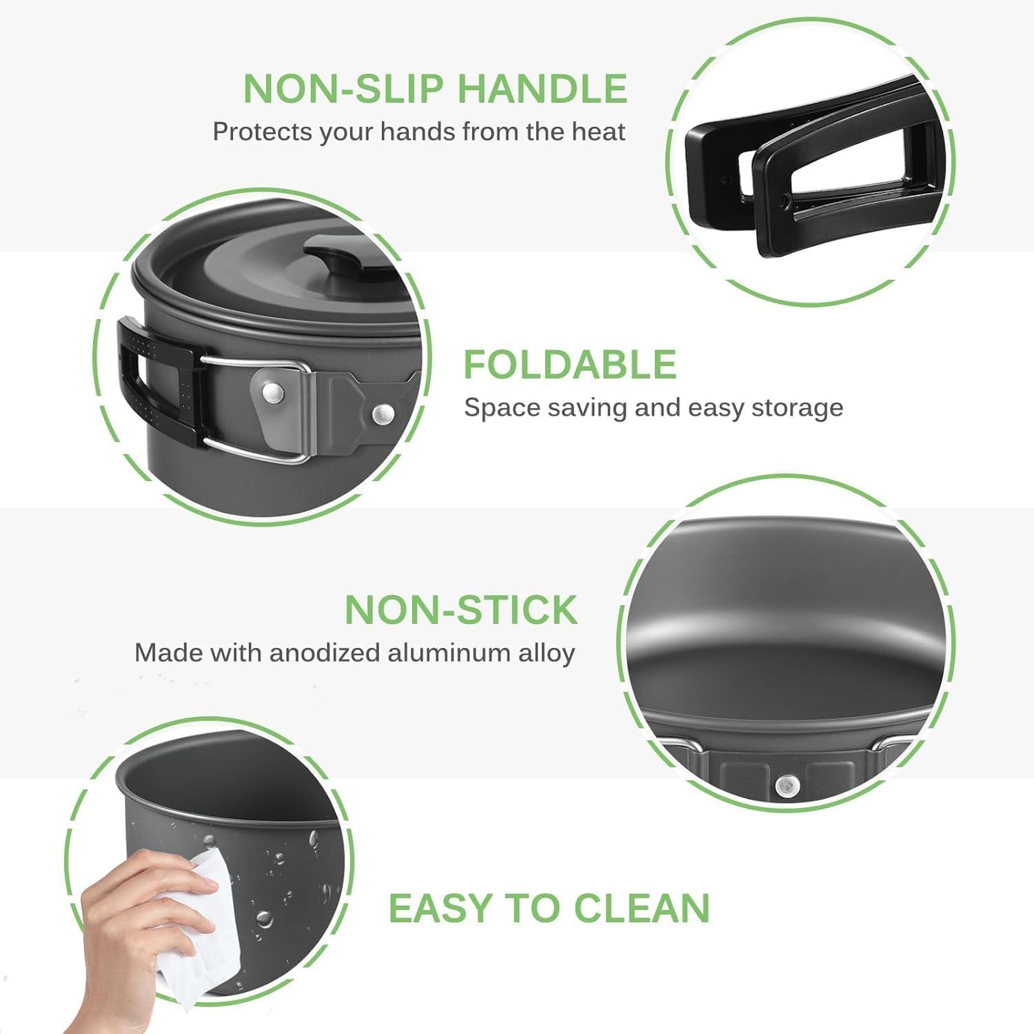 Set 33-Piece Camping Cookware – Complete Outdoor Cooking &amp; Dining Kit for 3–4 People