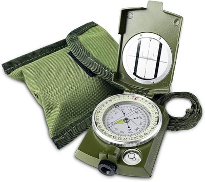 Waterproof Hiking Military Navigation Compass with Fluorescent Design