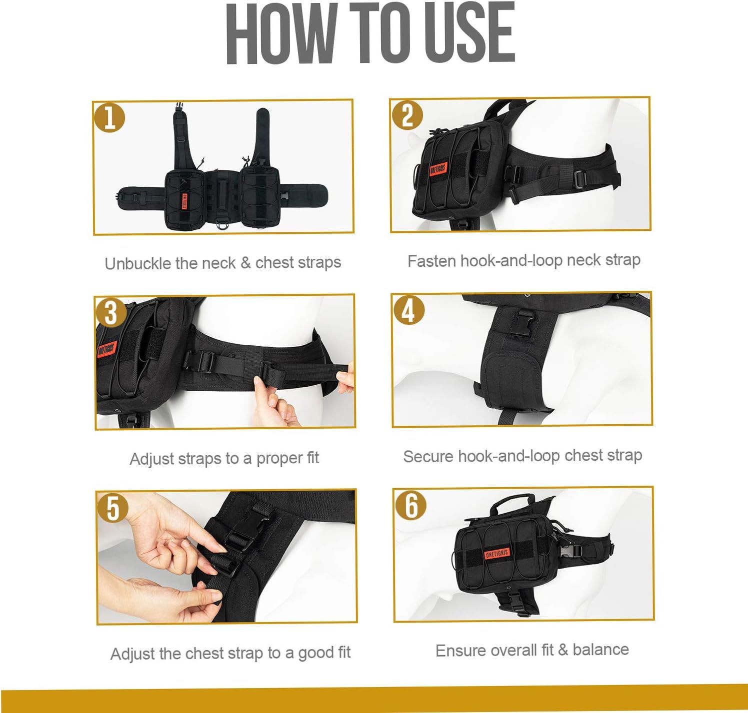 Dog Backpack – Tactical Hiking &amp; Camping Saddle Bag