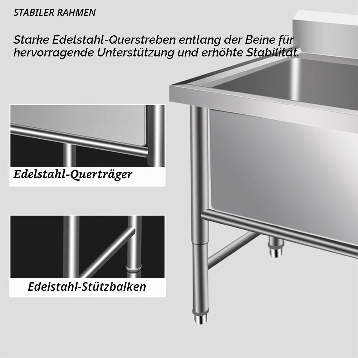 Commercial Stainless Steel Wash Basin