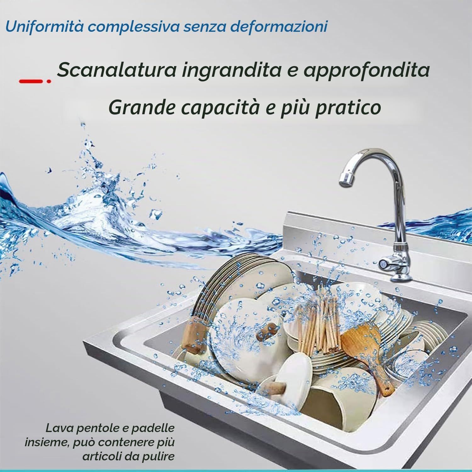 Stainless Steel Freestanding Sink with Faucet 80cm