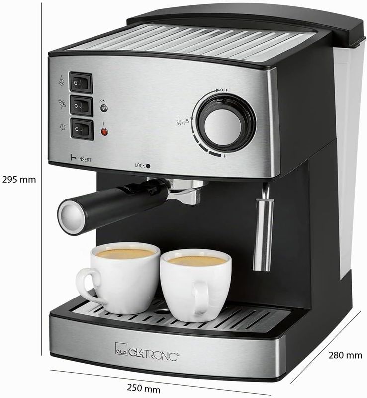 Espresso Coffee Machine 15 Bar Pump 1.6L Water Tank with Milk Frother