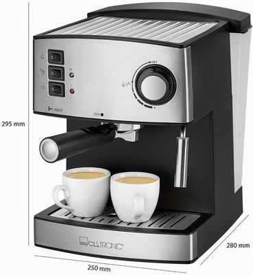 Espresso Coffee Machine 15 Bar Pump 1.6L Water Tank with Milk Frother