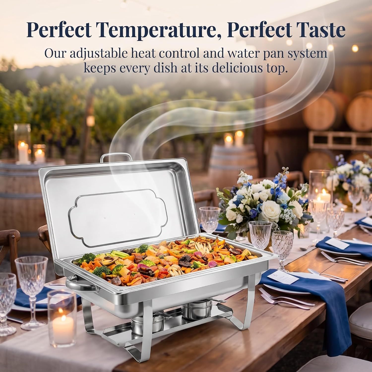 Chafing Dish 4 Pack 9L Stainless Steel Set