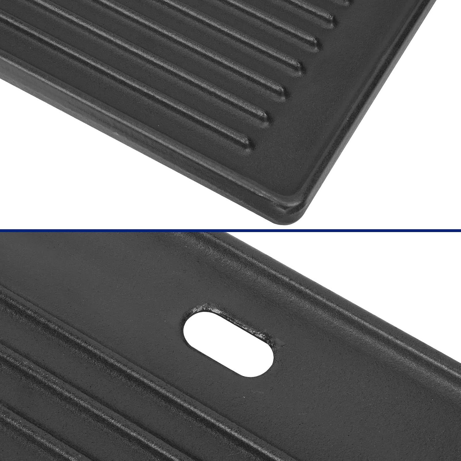 Cast Iron Reversible Griddle 41.3 × 30.5 cm Double-Sided BBQ Plate
