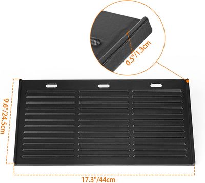 Universal Cast Iron BBQ Griddle Plate, 44 × 24.5 cm