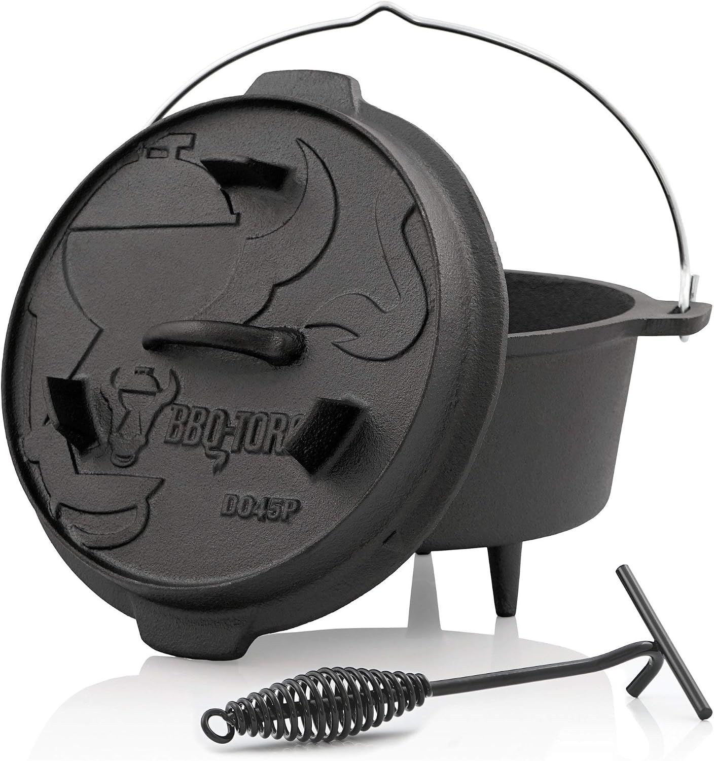 Ready-Baked Premium Cast Iron Dutch Oven – 4.2L with Lid &amp; Feet