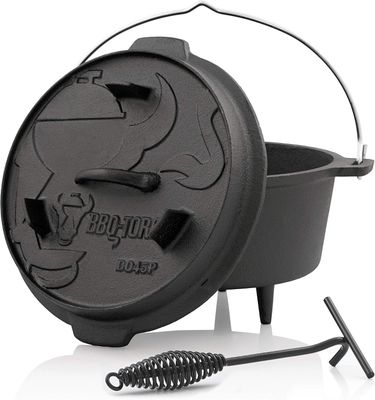 Ready-Baked Premium Cast Iron Dutch Oven – 4.2L with Lid &amp; Feet
