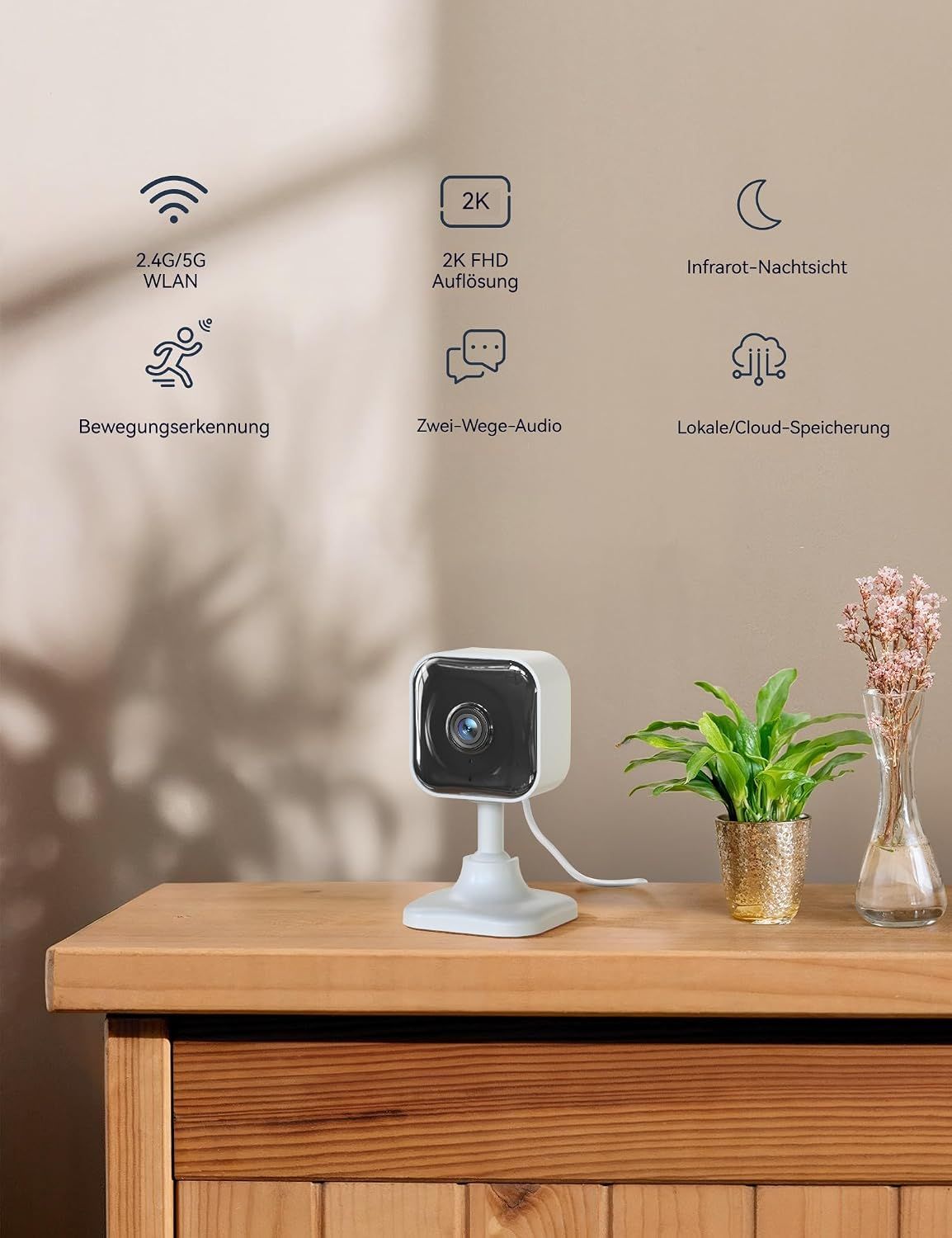 Security Camera 4 Pack Indoor 2K Night Vision