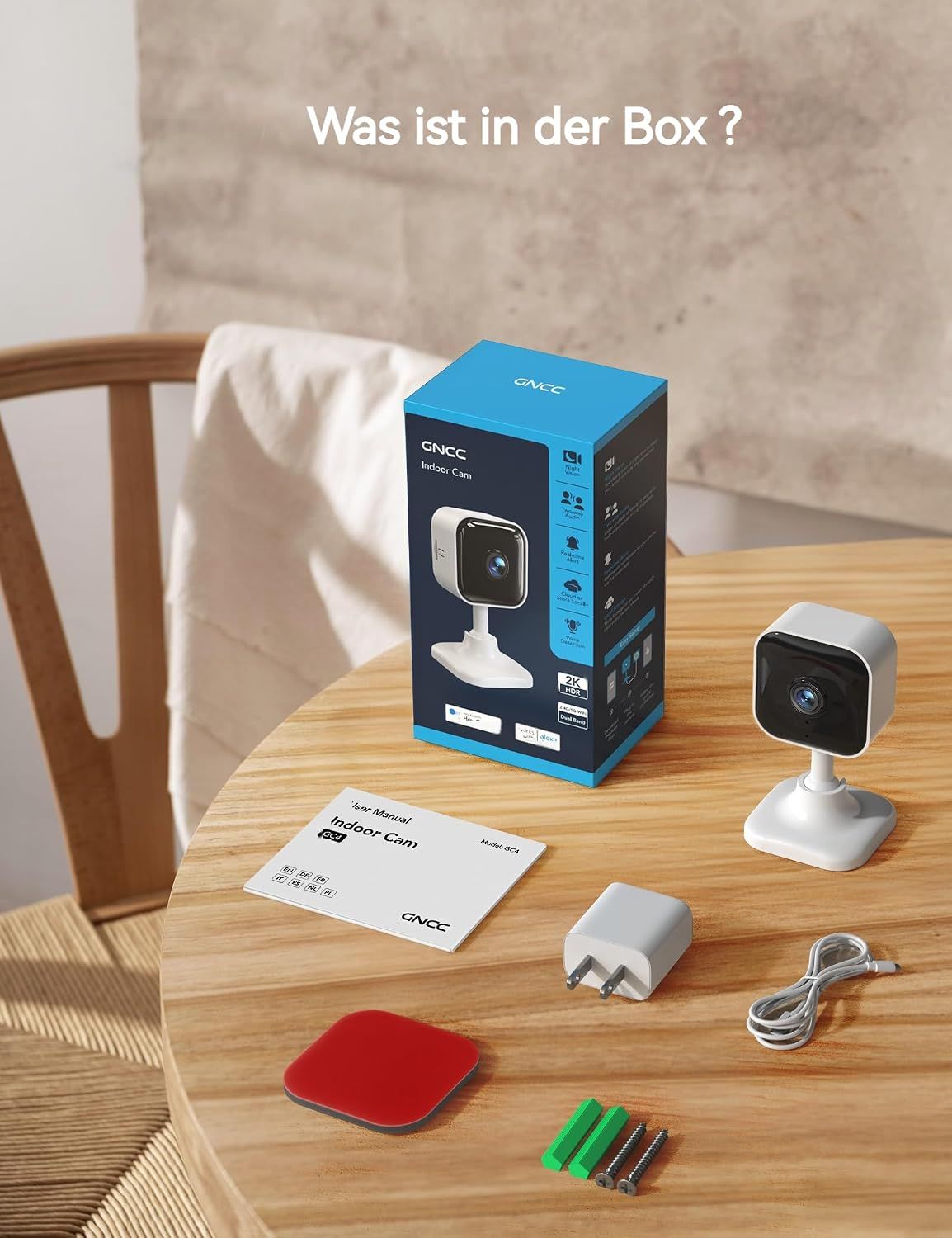 Security Camera 4 Pack Indoor 2K Night Vision