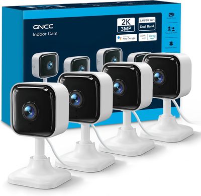 Security 2K Indoor WiFi Security Camera – Night Vision, Motion Detection &amp; Two-Way Audio