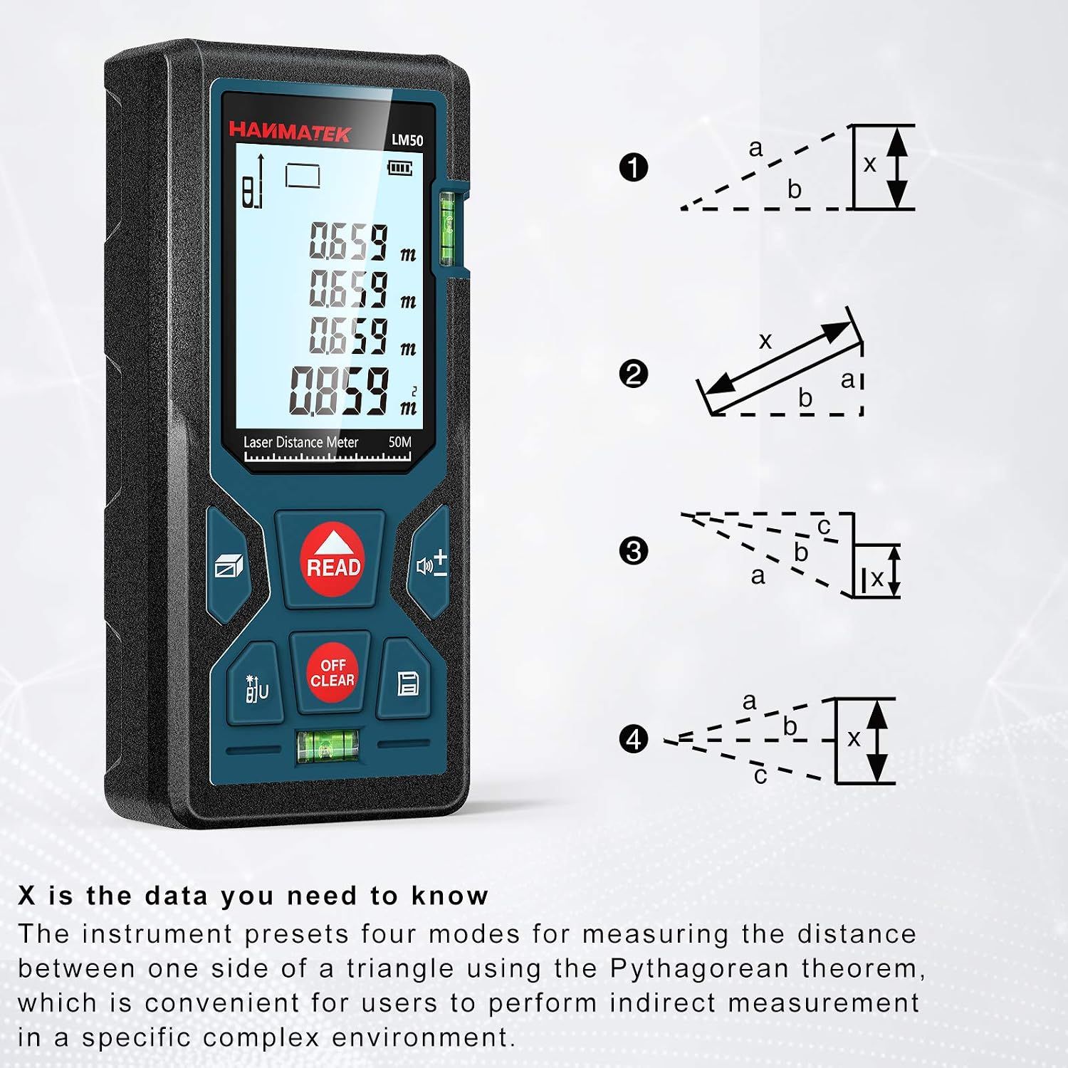 Range LM50 Laser Distance Meter – 50m Digital Laser Measure