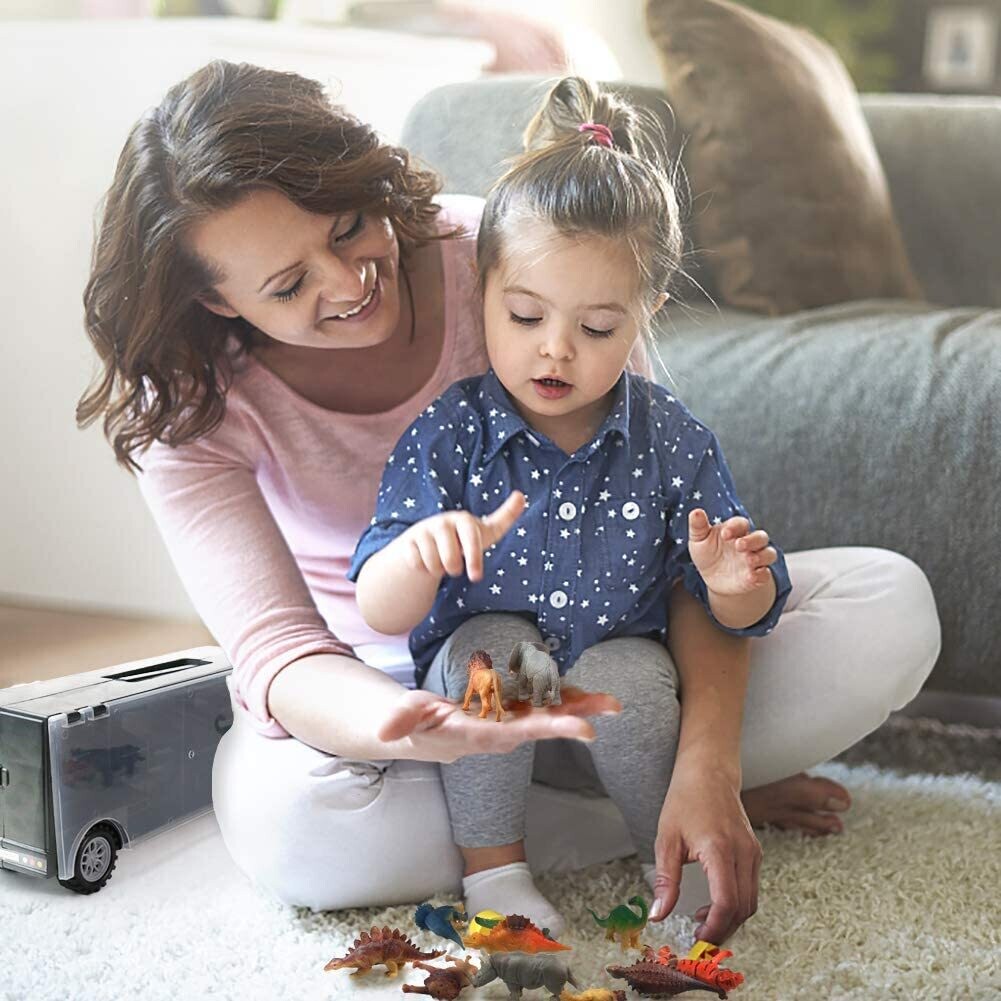 Carrier Truck with Dinosaur Toys Set – Includes Dinosaur Figures and Accessories