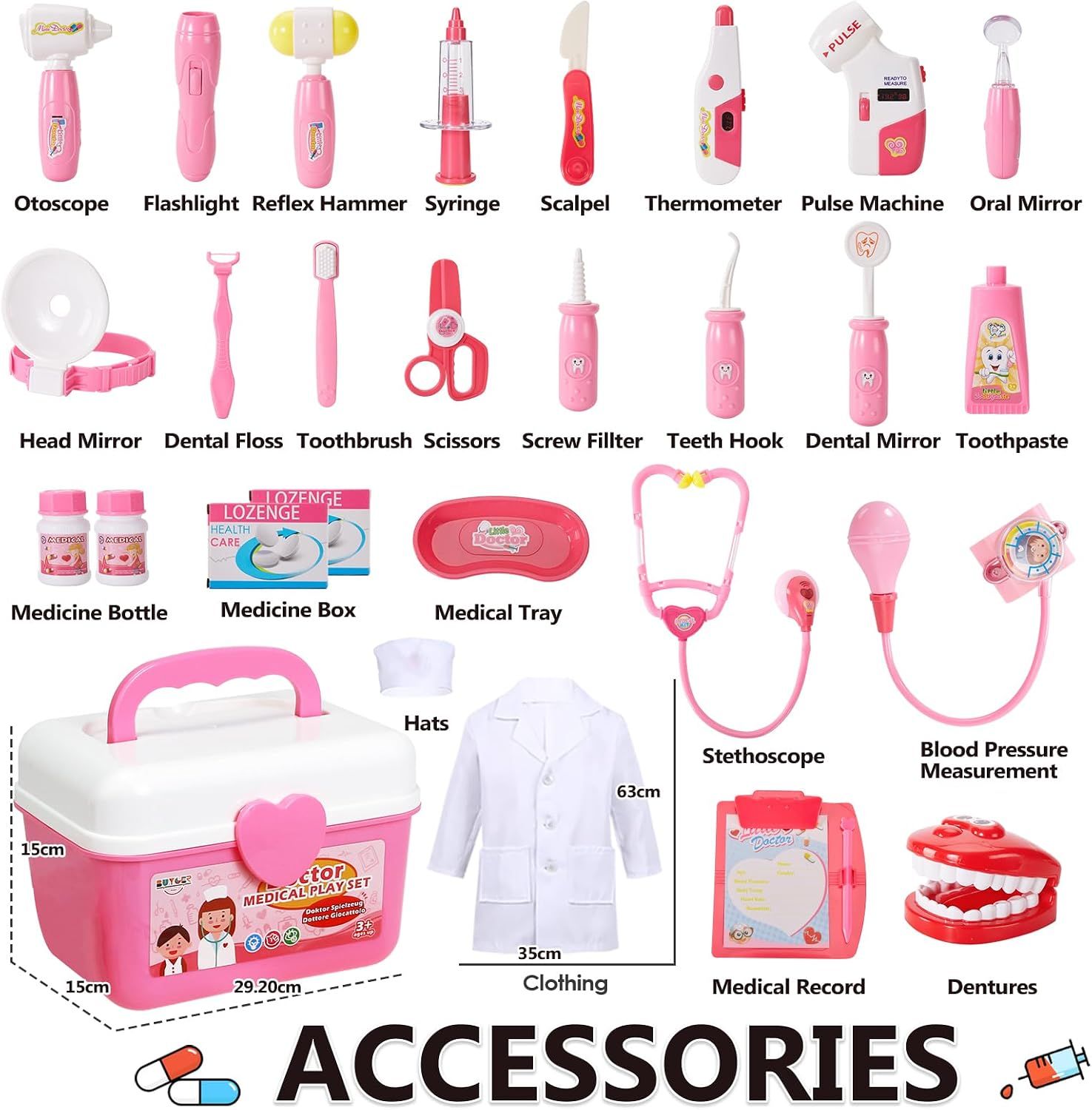 Toy Medical Playset Nurses Costume Role
