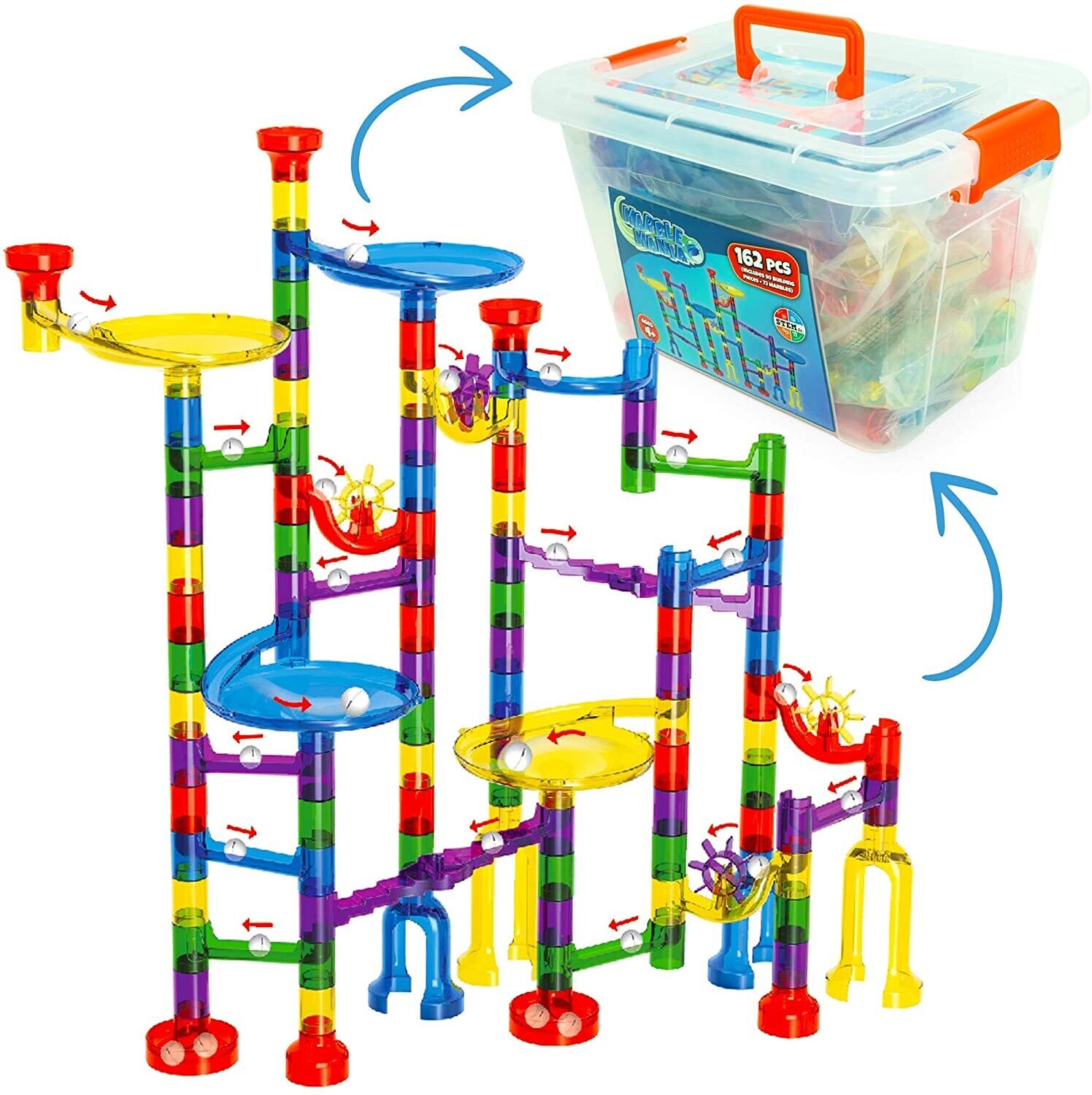 Marble Run 162 Piece Marble Mania Set with Tub