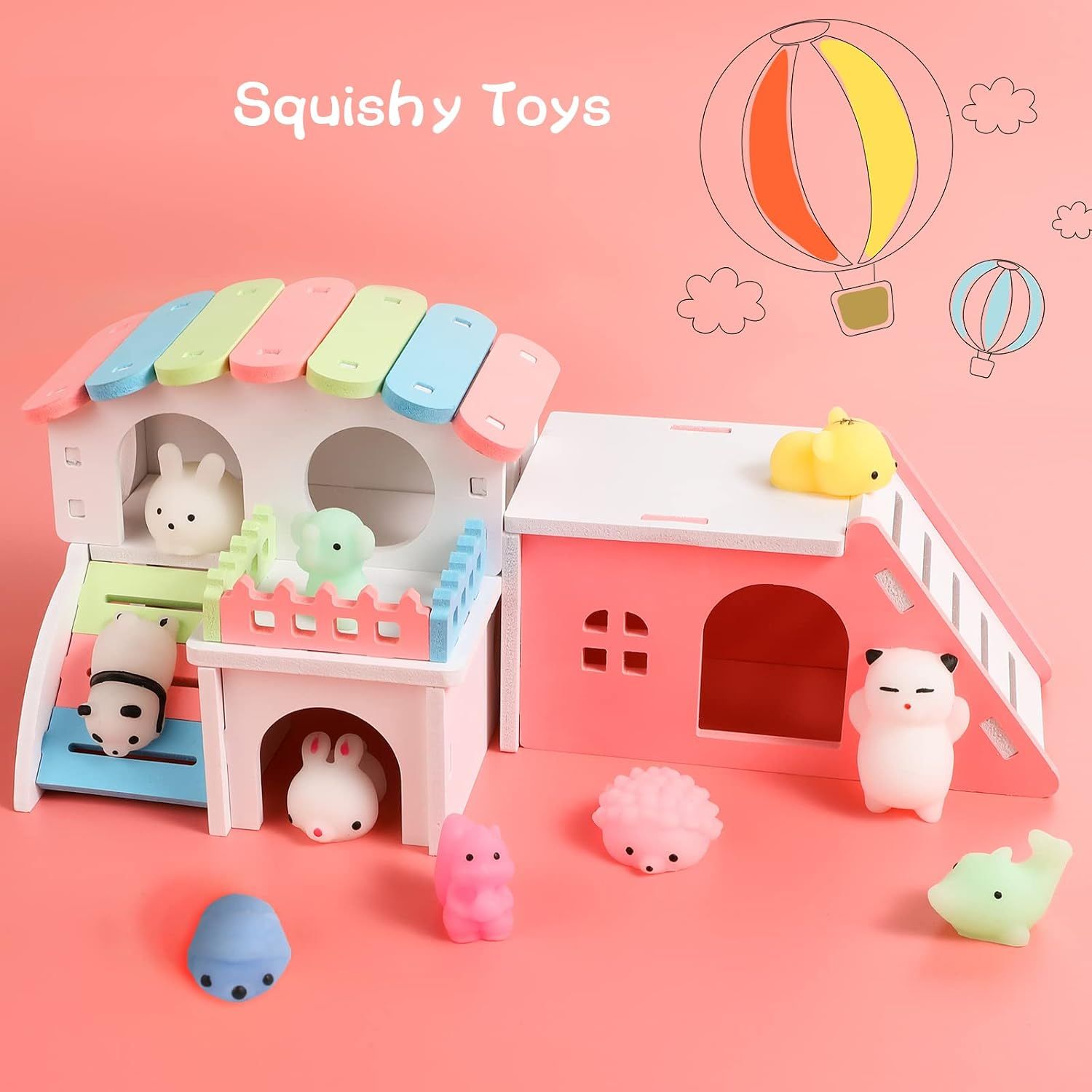 50pcs Mini Mochi Squishy Animal Toys for Kids