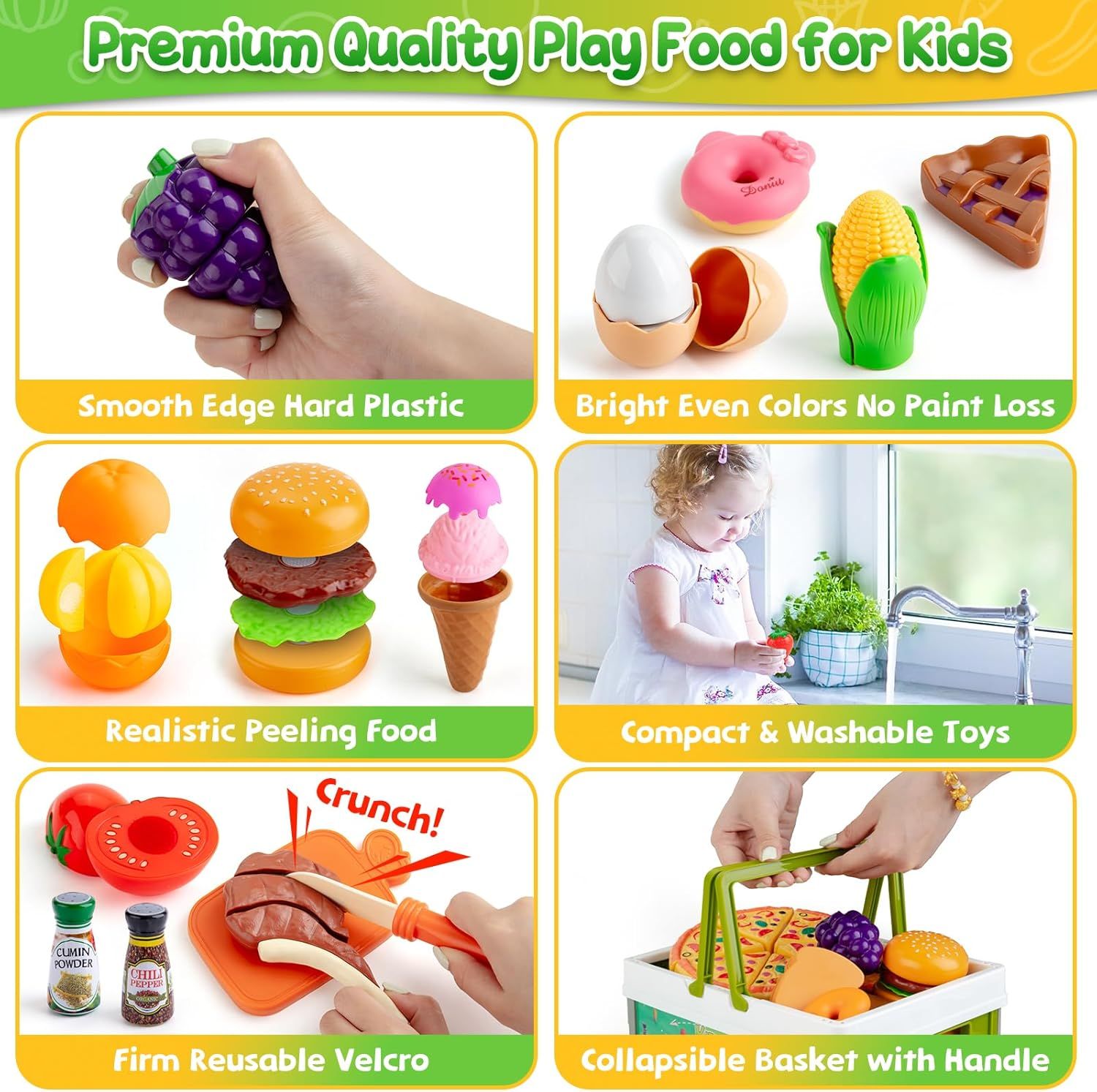 2-in-1 Kids' Play Set: Chef Kitchen Roleplay &amp; Outdoor Basketball Kit. Includes Play Food, Utensils, and Picnic Accessories.