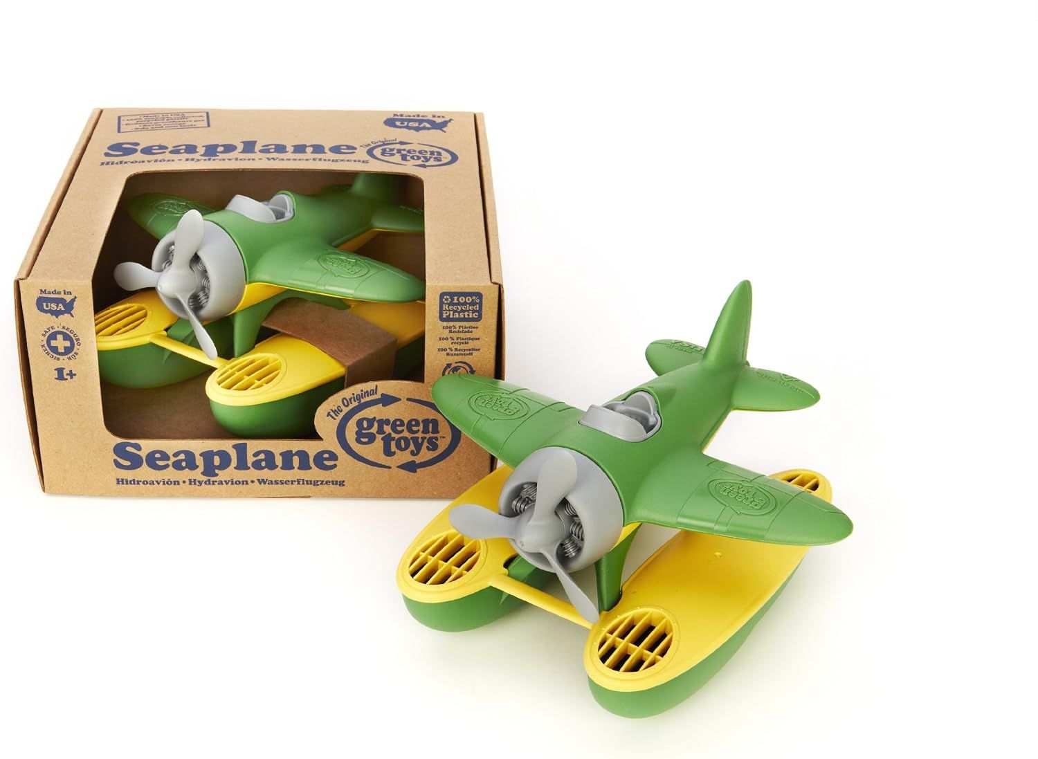 Green Toys Seaplane Bath Toy – Recycled Plastic Water Toy for Babies &amp; Toddlers