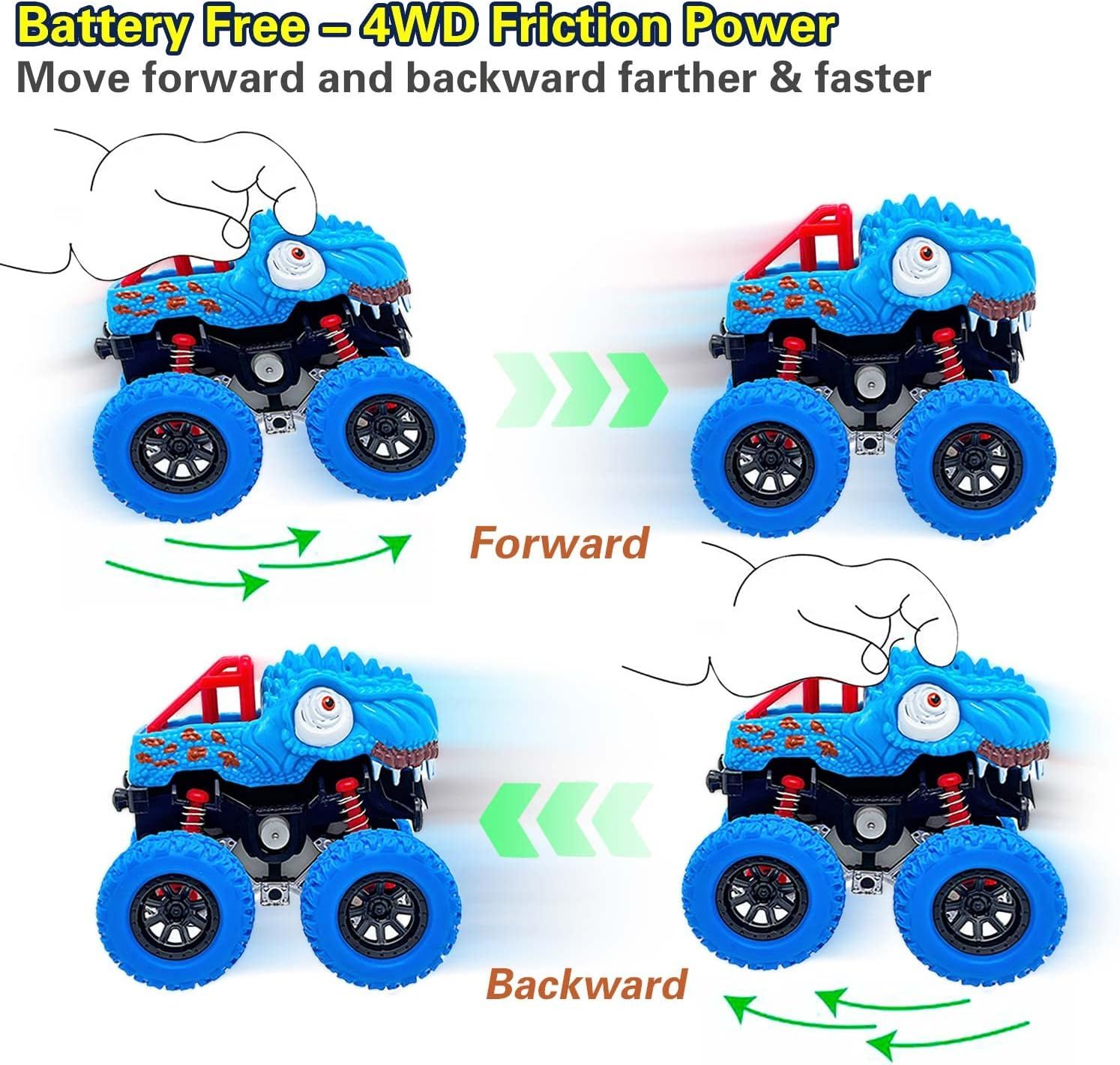 Dinosaur Toys for Boys and Girls Age 2-7+, Rotating Jumping Stunt Car