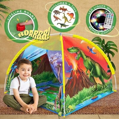 Dinosaur Discovery Play Tent with Roar Button Pop Up Tents for Kids, Indoor &amp; Outdoor Kids Playhouse