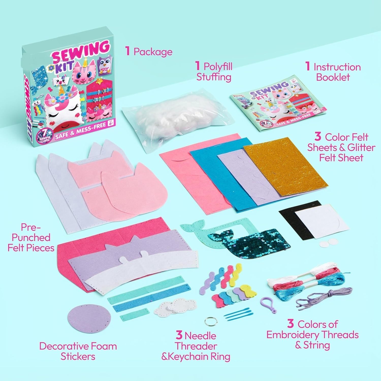 My First Sewing Kit Kids Craft Set