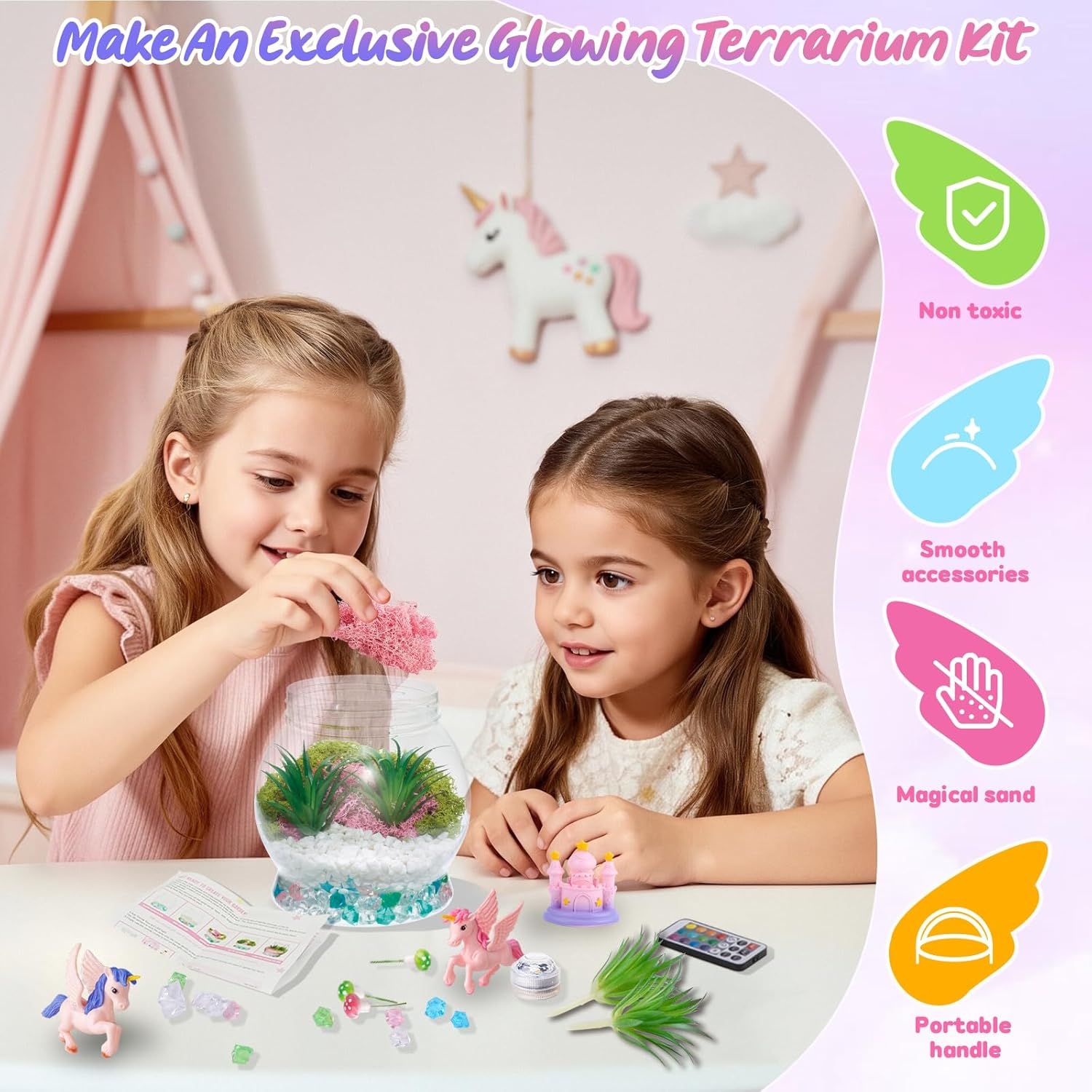 Unicorn Terrarium Craft Kit for Kids