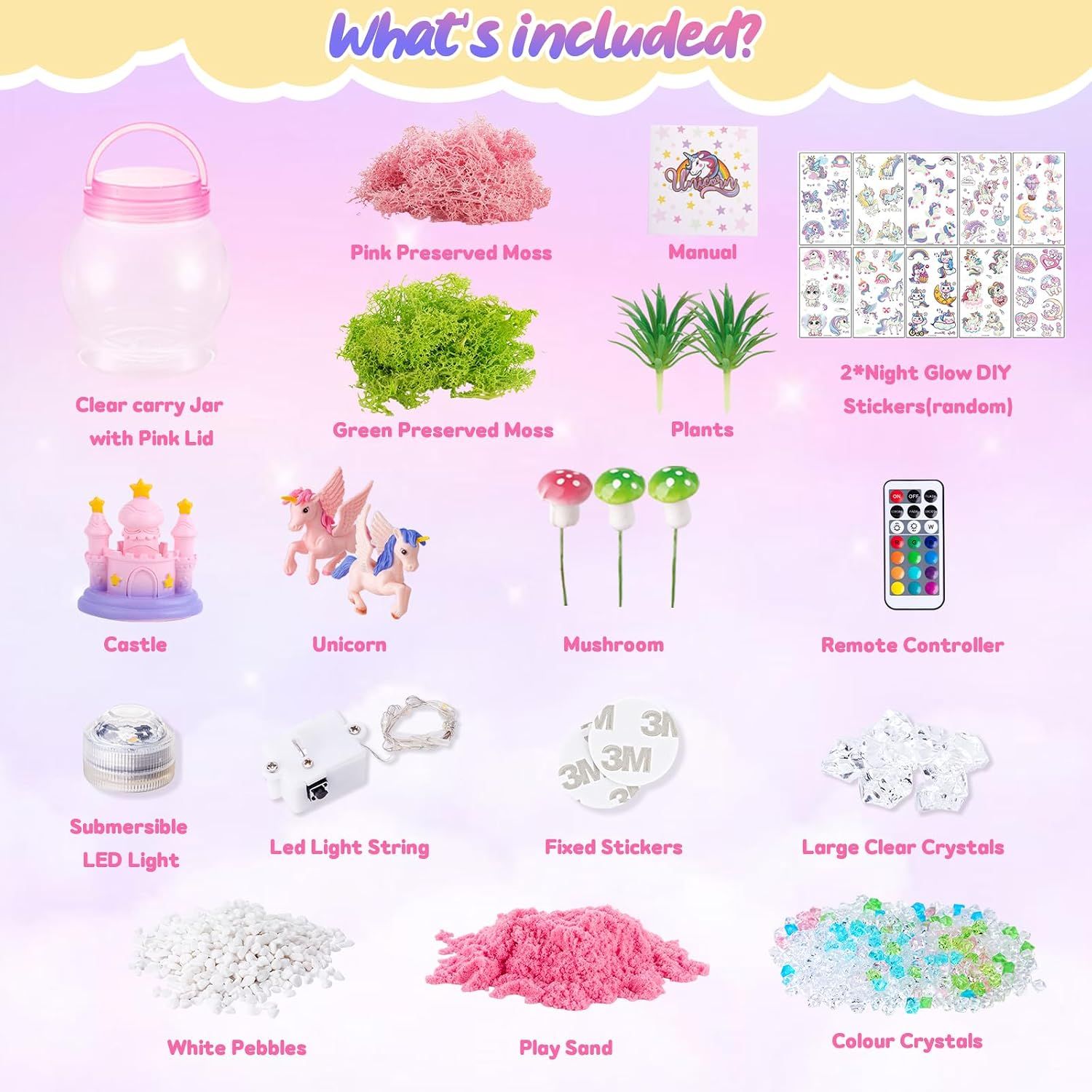 Unicorn Terrarium Craft Kit for Kids