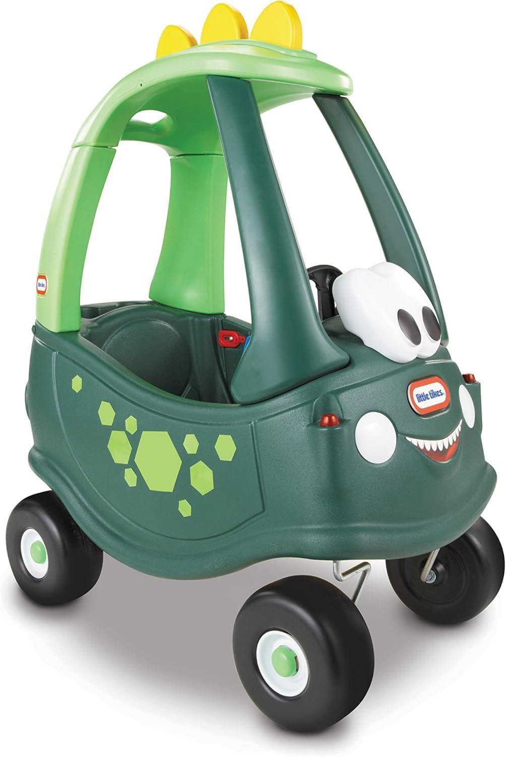 Kids Ride On Car Cozy Coupe Dino Toy with Working Horn Ignition Switch &amp; Fuel Cap