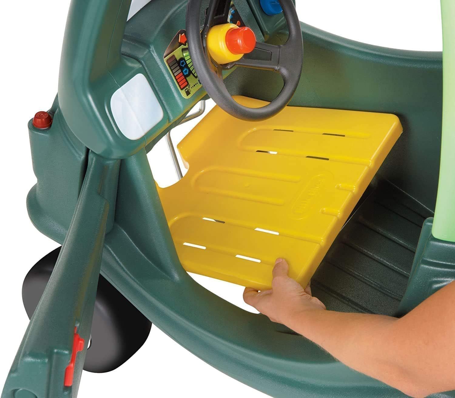 Kids Ride On Car Cozy Coupe Dino Toy with Working Horn Ignition Switch &amp; Fuel Cap