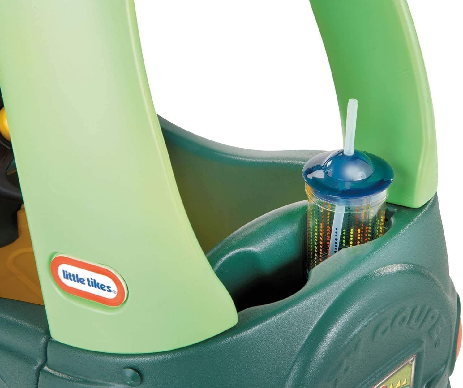 Kids Ride On Car Cozy Coupe Dino Toy with Working Horn Ignition Switch &amp; Fuel Cap